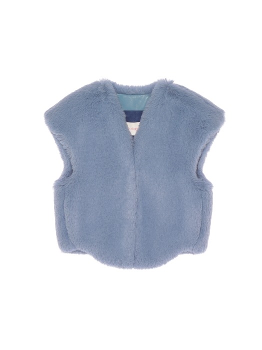 FAUX FUR SHOULDER MINI VEST