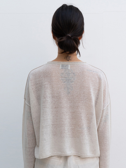 linen crop knit (natural)