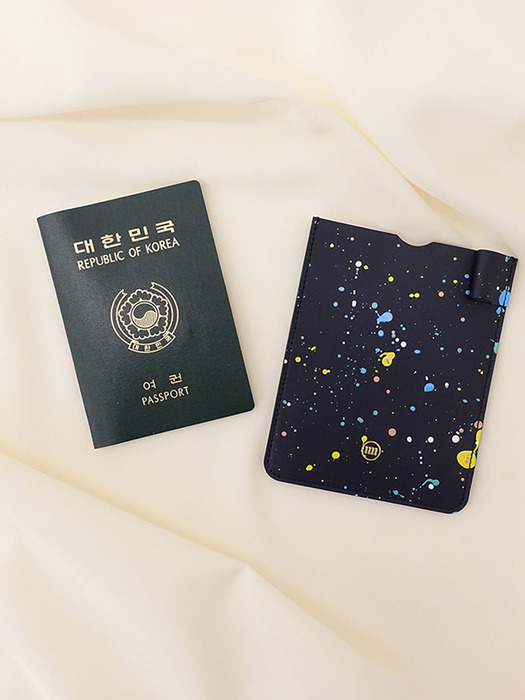 여권케이스_네이비 페인팅