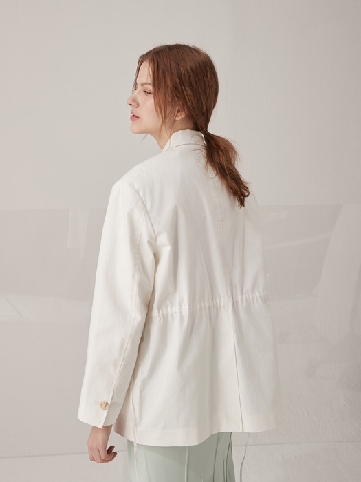 String cotton jacket - White