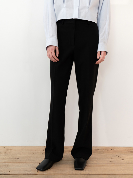 FLARED TAILORED TROUSERS (BLACK)