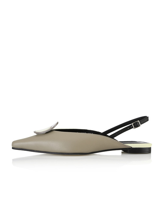 Twiggy flat sandals / 20SS-S427 Vanilla+Taupe