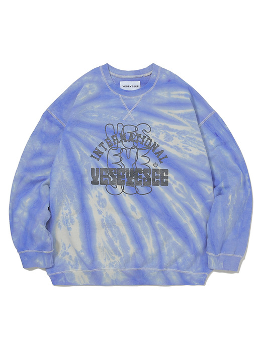 Dyed Sweatshirts Blue/Ivory