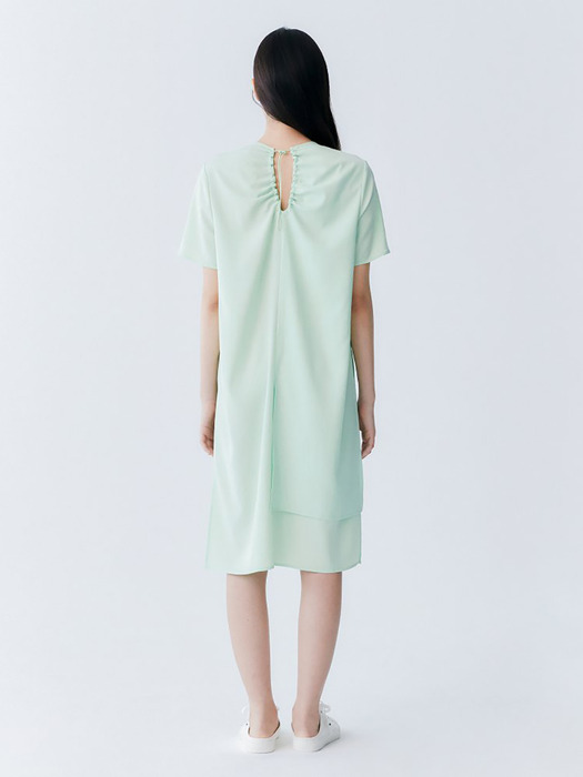 Back String Wrap Dress - Green (KE0371M05K)
