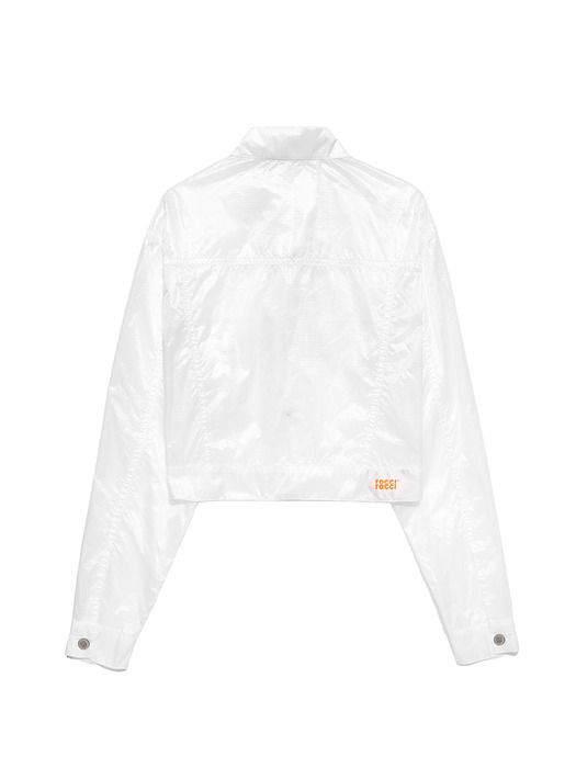 Clear Check Trucker Jacket [WHITE]