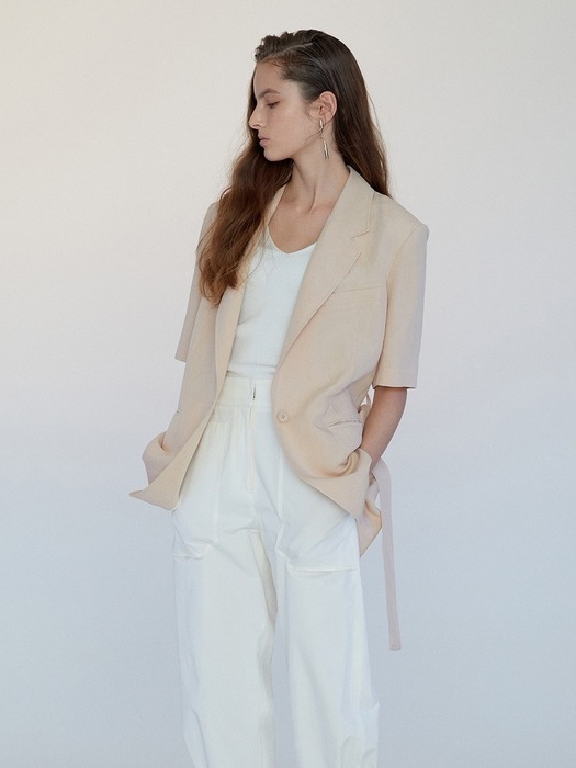 linen belted jacket VWJKKE0400