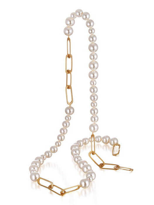 Trinity pearl chain neckace (L)