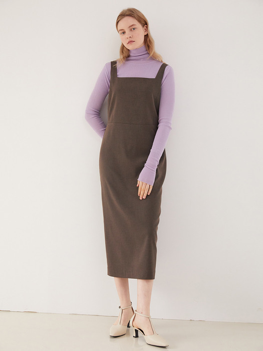 [BE:able] Molly layered dress - Brown