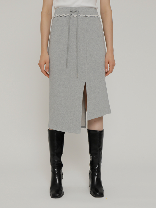 R UNBALANCE BANDING SKIRT