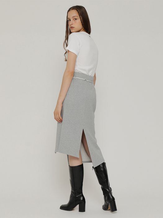 R UNBALANCE BANDING SKIRT