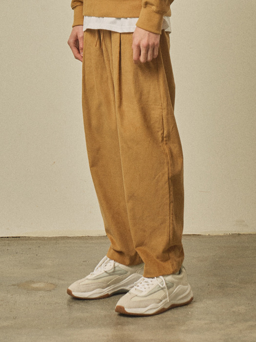 corduroy banding pants [oversize fit]_beige_남녀공용