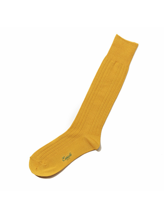 [Over the Calf] Premium Bamboo Socks - Mustard