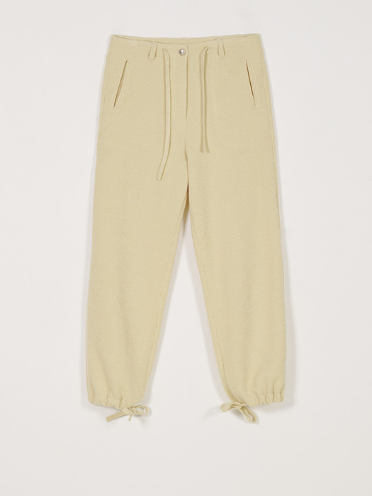 DRAW-STRING KNIT TROUSER - BUTTER