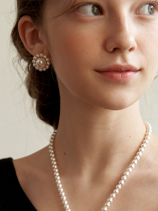 Fleur Pearl Post Earring_EC1673