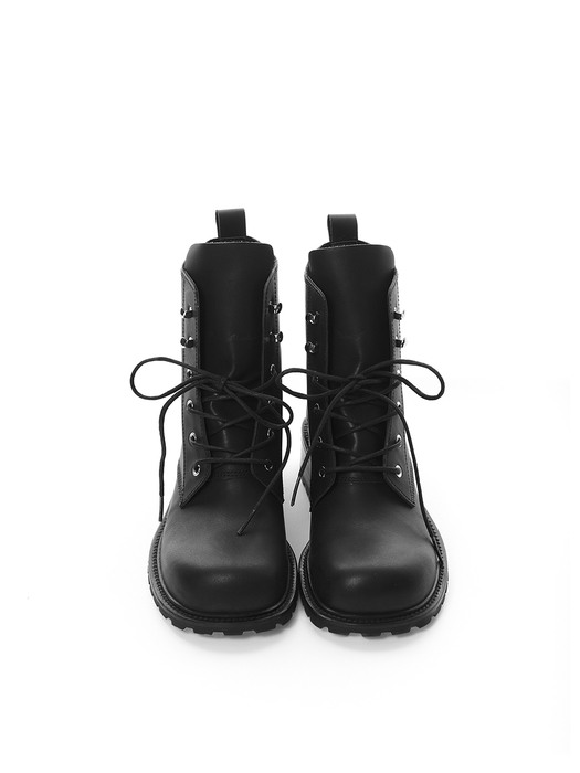 HIKER LEATHER BOOTS, BLACK