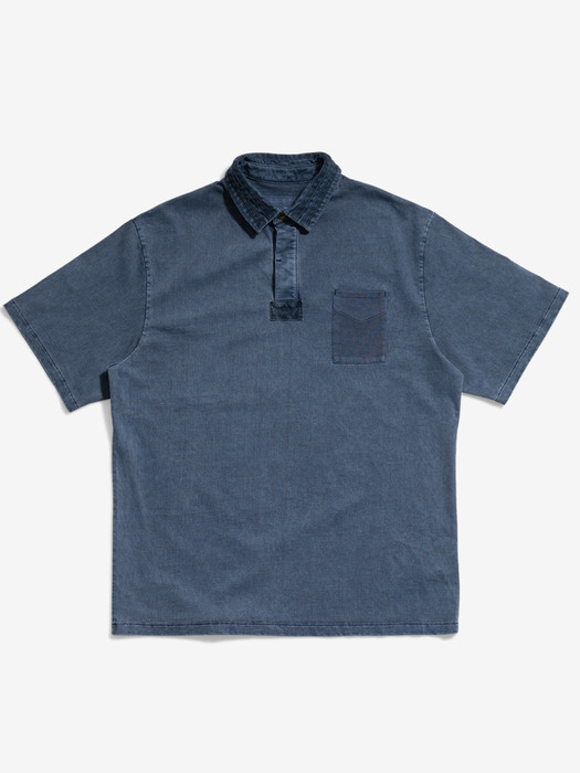 Garment Dyed Heritage Polo Shirt (Navy)