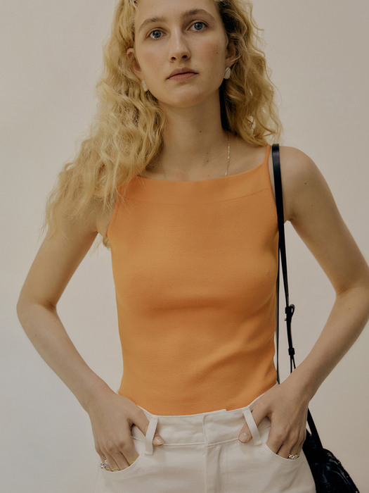 21SS KNIT BODYSUIT - ORANGE