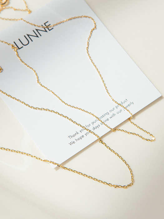 14K Gold Daily Angle Chain Necklace (14k골드)(2type) s07