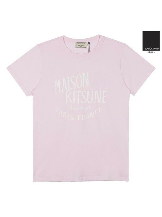 Maison Kitsune매종 키츠네]21Ss 메종키츠네 Palais Royal 라이트 핑크 여성 반팔 티셔츠 Gw00126Kj0008  Light Pink