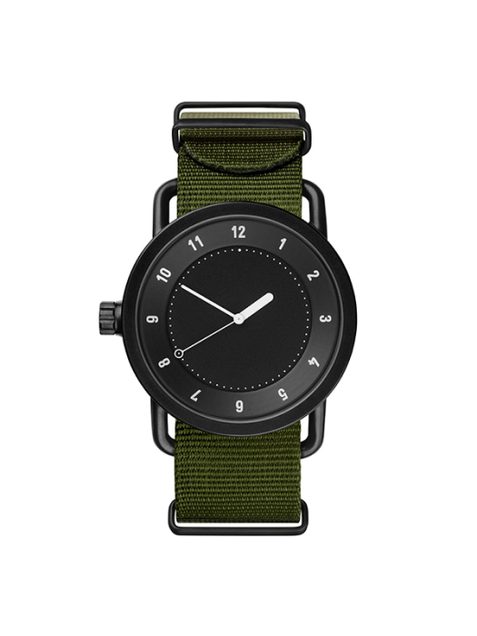 [공식수입정품]10010127 No.1 Black / Green Nylon Wristband (40) 쿼츠 남성 나토 시계