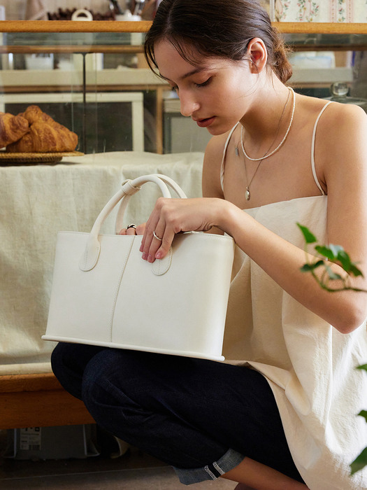 HOXTON TOTE BAG_PALE IVORY