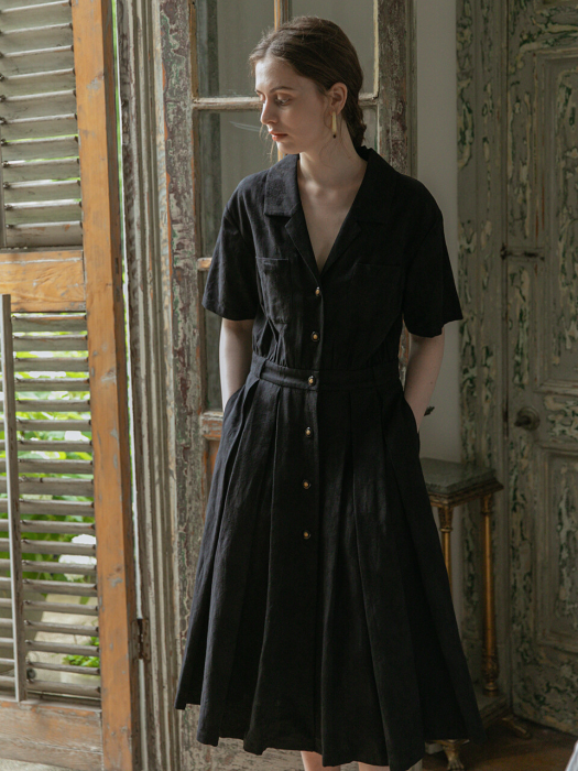 ARIEL embroidery dress_black