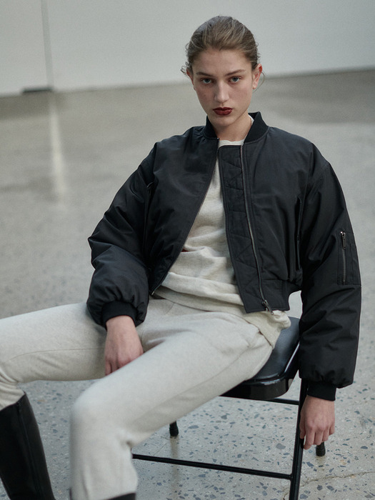 GOOSE DOWN BOMBER JACKET [BLACK][KHAKI GRAY]