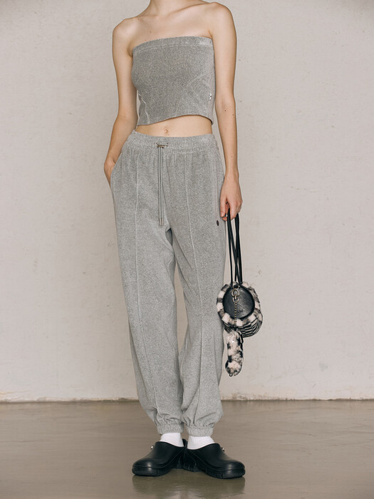 Velour Jogger Pants_Grey