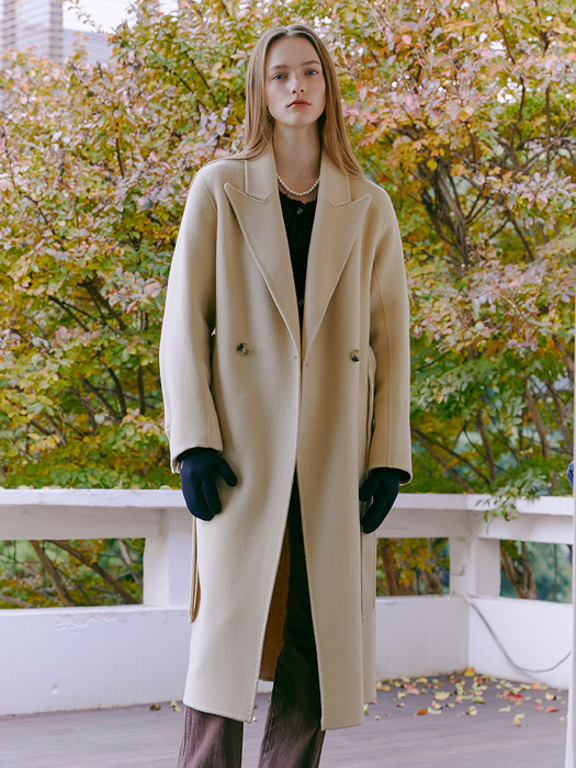 Handmade Stitch Coat, Yellow Beige