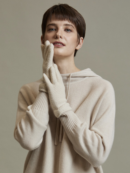 Wholegarments Honeycom Gloves Beige