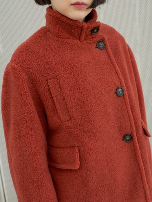 Recycled-Eco Sherpa Brick Jacket