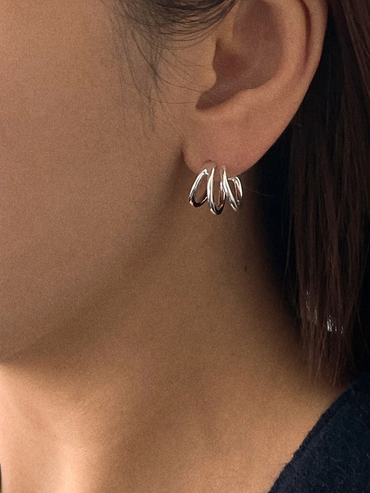 silver925 crush earring