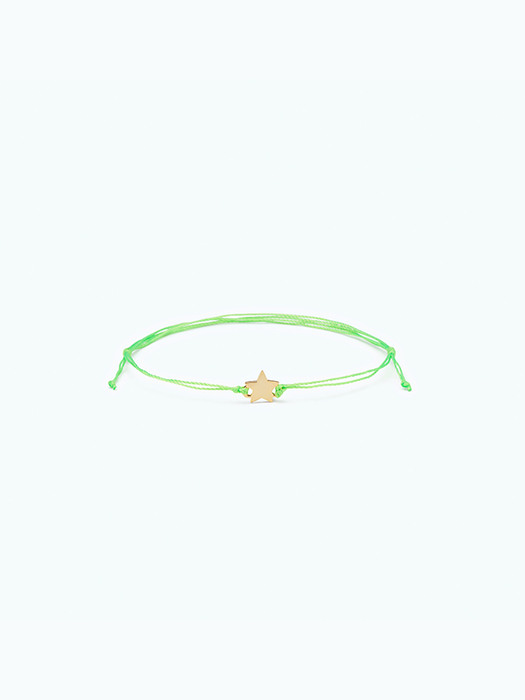 비타민 Gold 실팔찌 Green Star (14K)