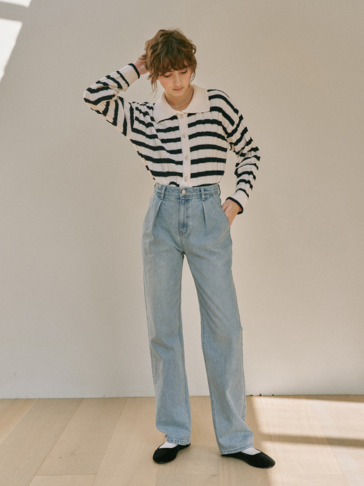 3.57 Tuck jeans (Ice blue)