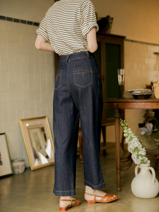 RACHAEL wide denim pants_indigo blue