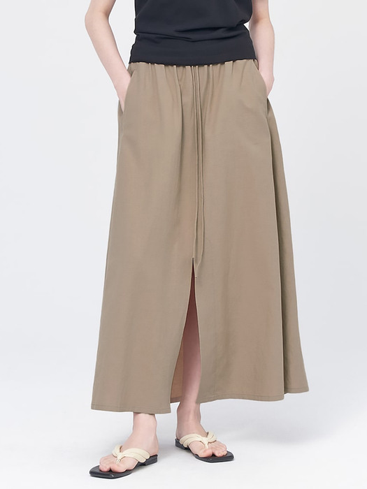 Banding Long Skirt  Beige Camel (KE2527M03A)