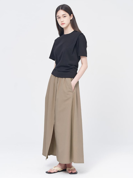 Banding Long Skirt  Beige Camel (KE2527M03A)