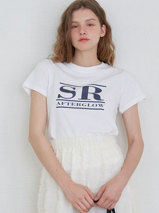 SR T-SHIRT - WHITE+NAVY