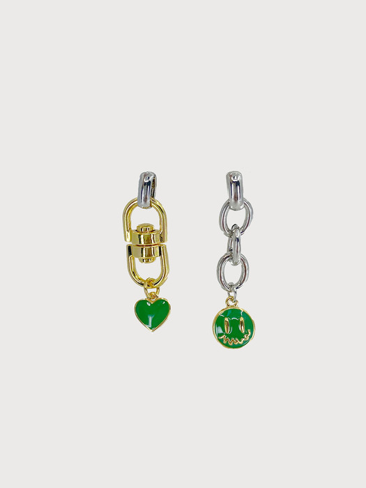 no.211 earring mix green