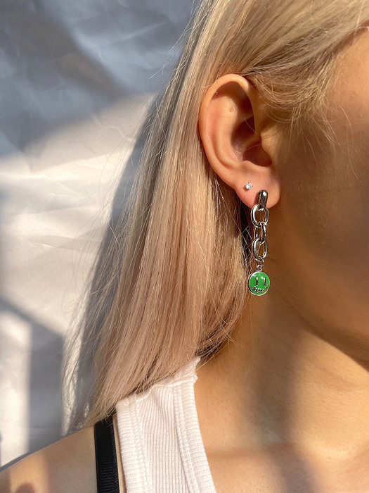 no.211 earring mix green