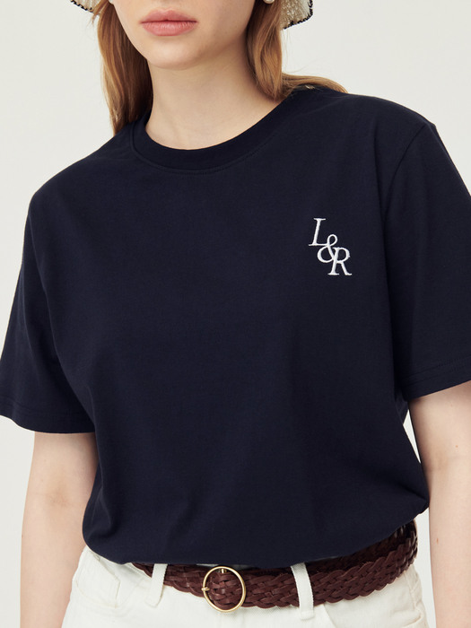 Signature Logo Half-Sleeve T-shirt [navy]