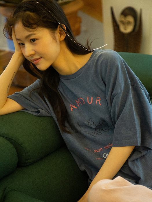 Amour Ami T-shirts_blue