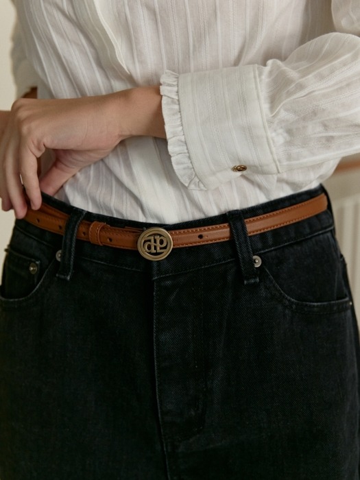 d/p logo belt - brown