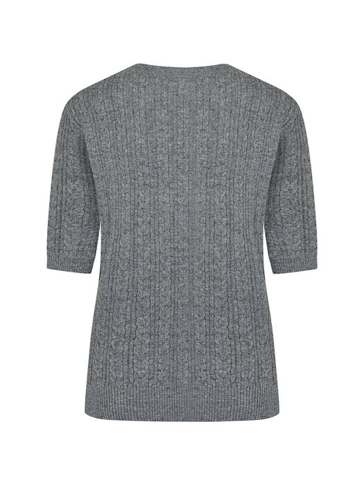 Wool Cable Knit Top[LMBBAUKN135]-Gray