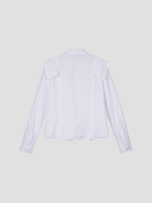 [22FW] Ruffle Detail Shirt - White