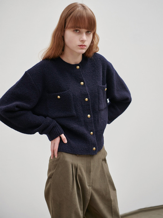 22FN tweed crop cardigan [NA]