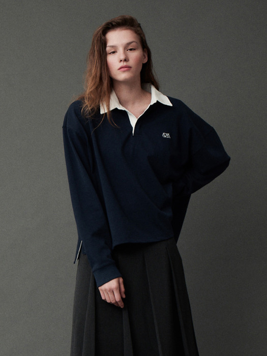 Rugby Collar T-Shirts_Navy