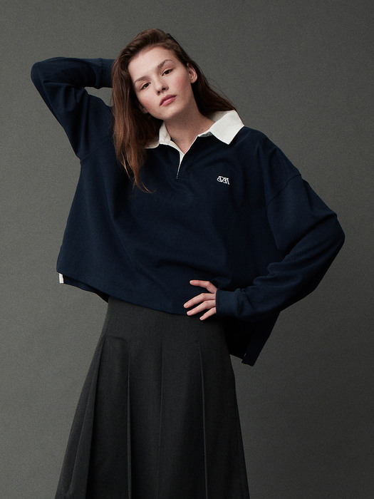 Rugby Collar T-Shirts_Navy