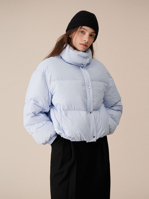 GOOSE DOWN CROPPED JACKET (SKYBLUE)