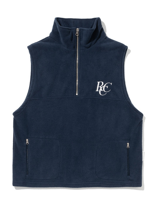 RCC Fleece Half Zipup Vest [NAVY]